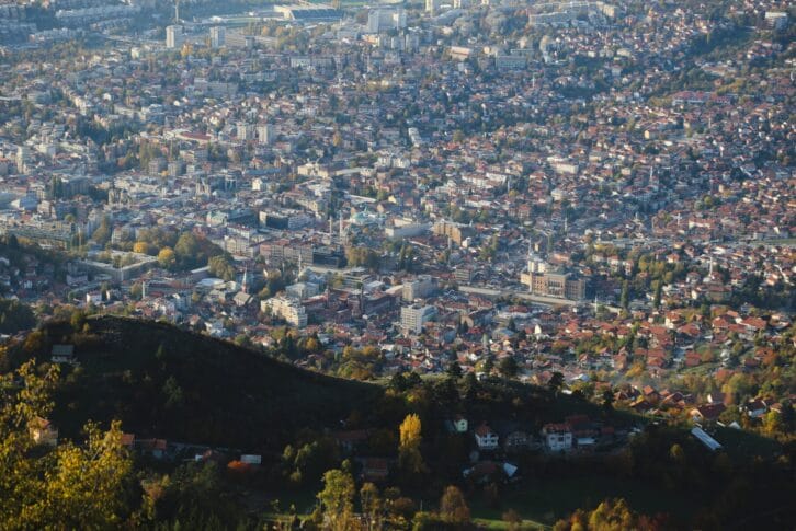 Cityscape of Sarajevo
