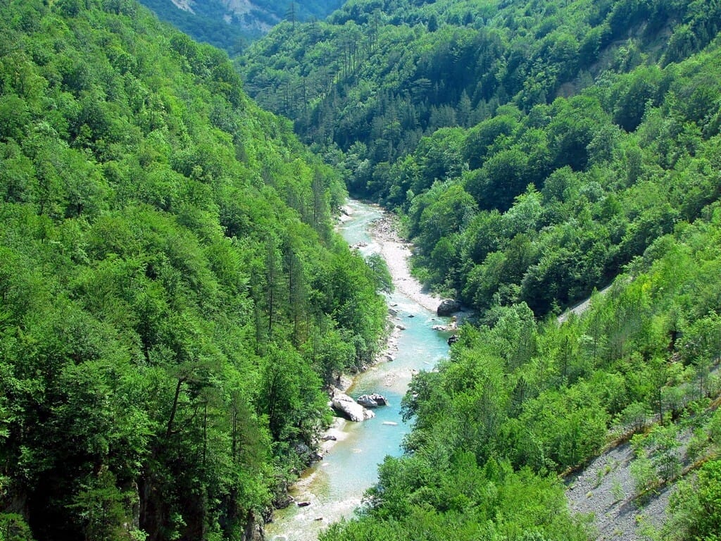 Gorgeous canyon Tara in the very north of Montenegro
