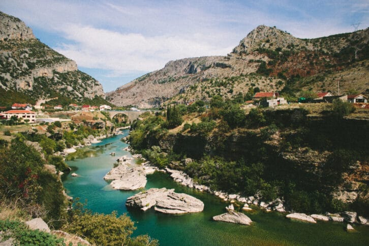 Bridge over Moraca River in Podgorica Montenegro
