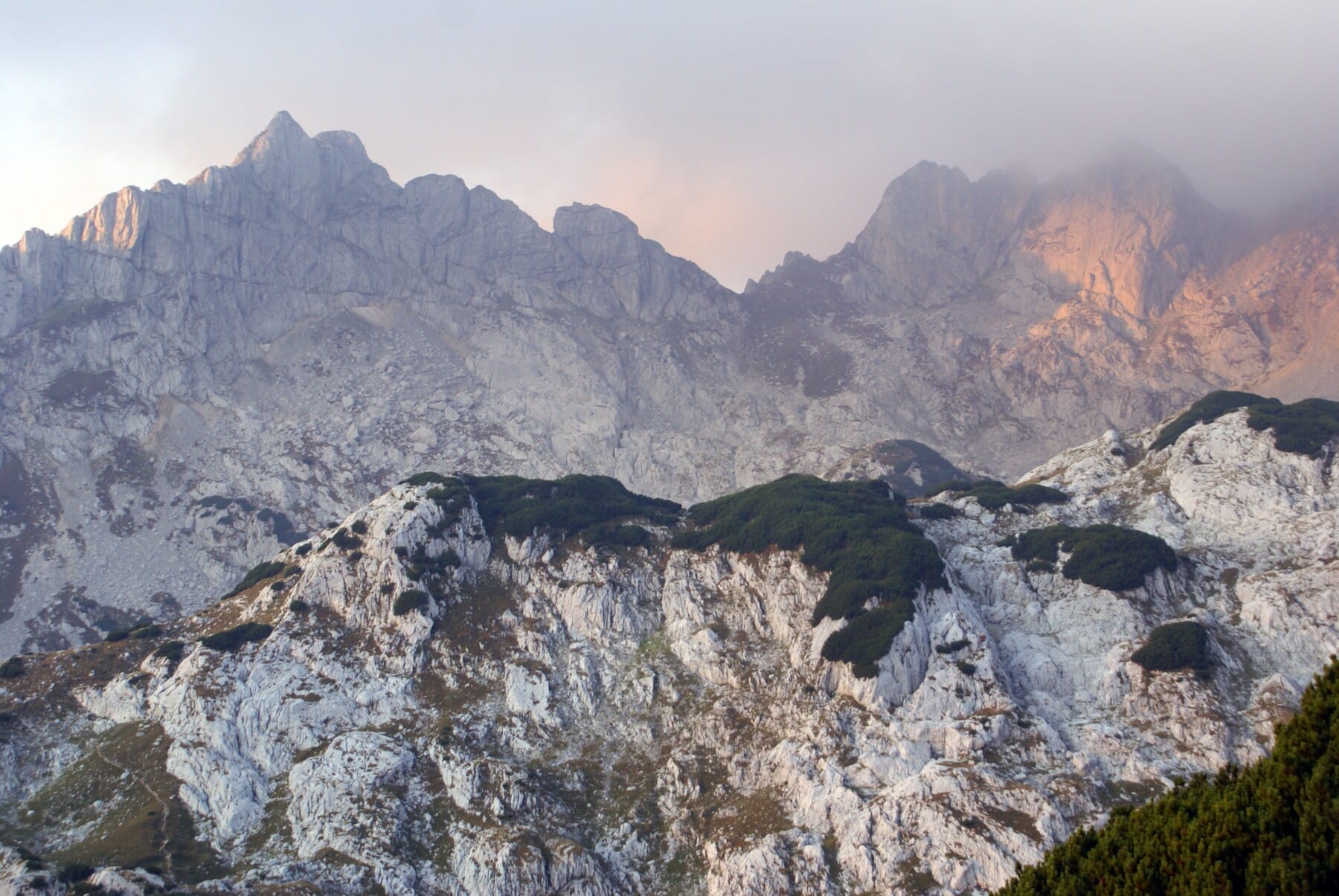 Sunrise on the mountain Durmitor Montenegro