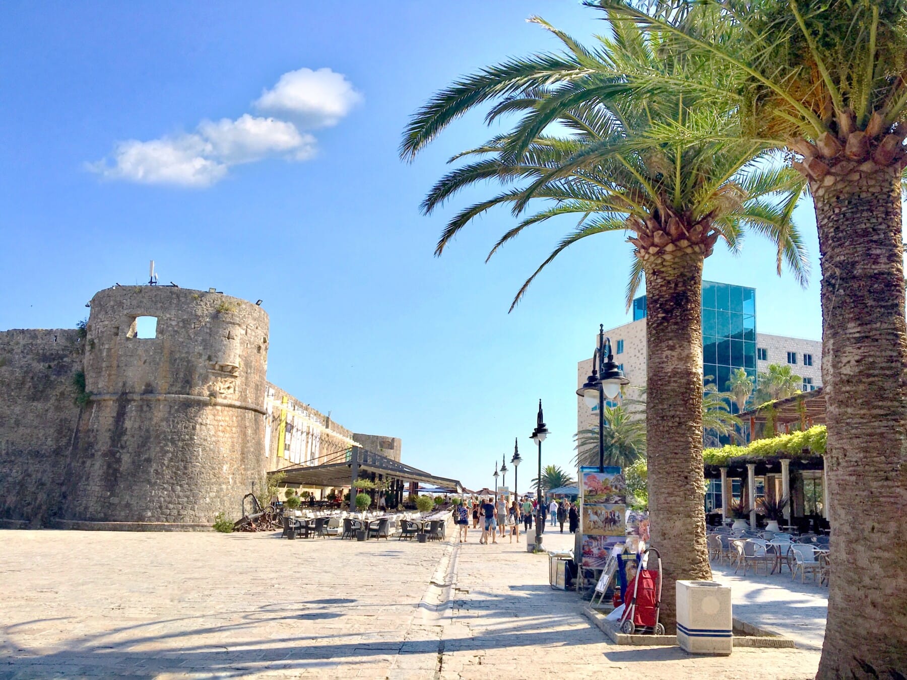 travel in budva montenegro palms and old town montenegro adventure