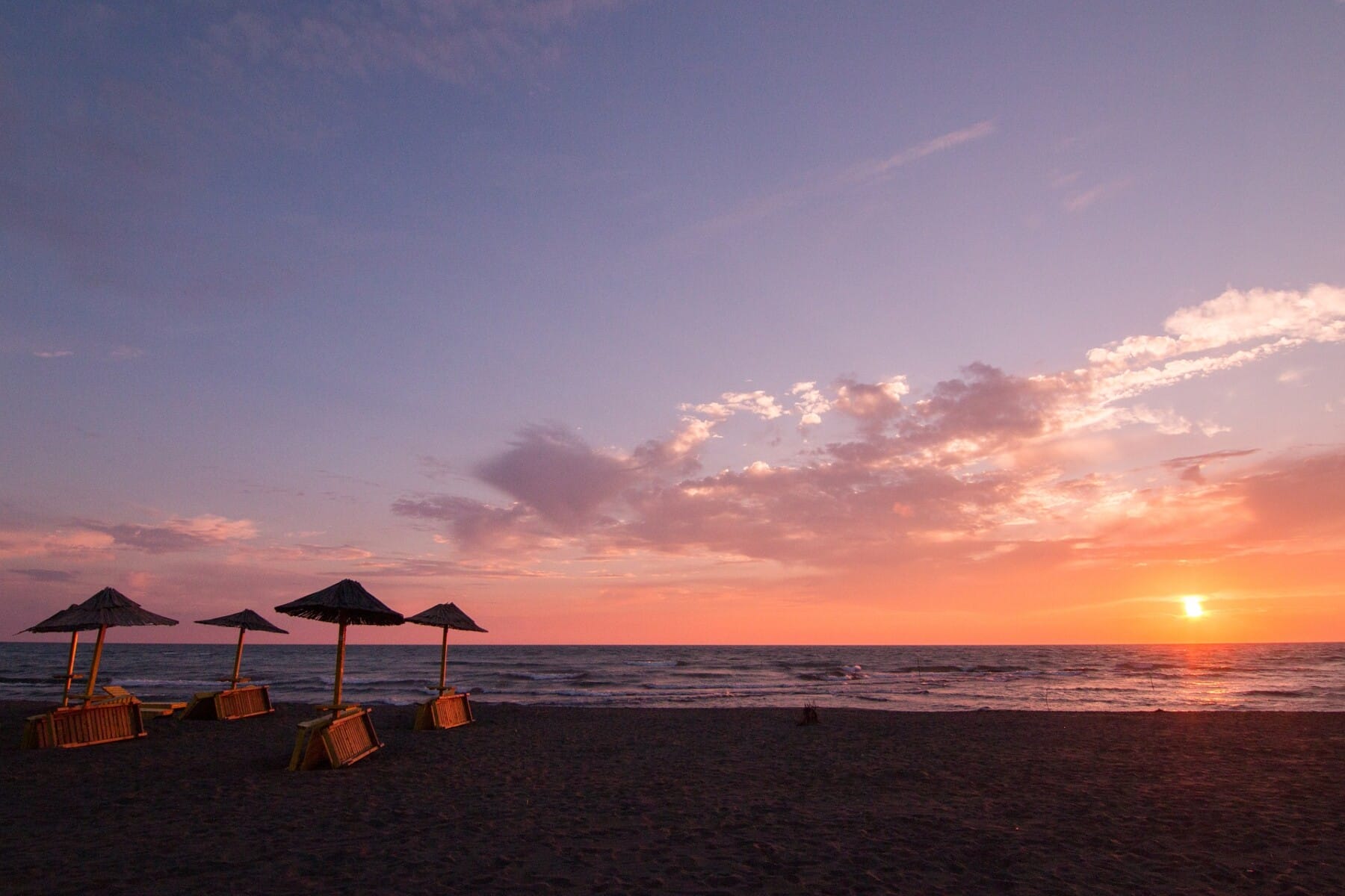 Long Beach Ulcinj at sunset