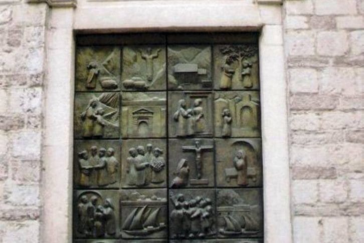 Door of church of Blazena Ozana