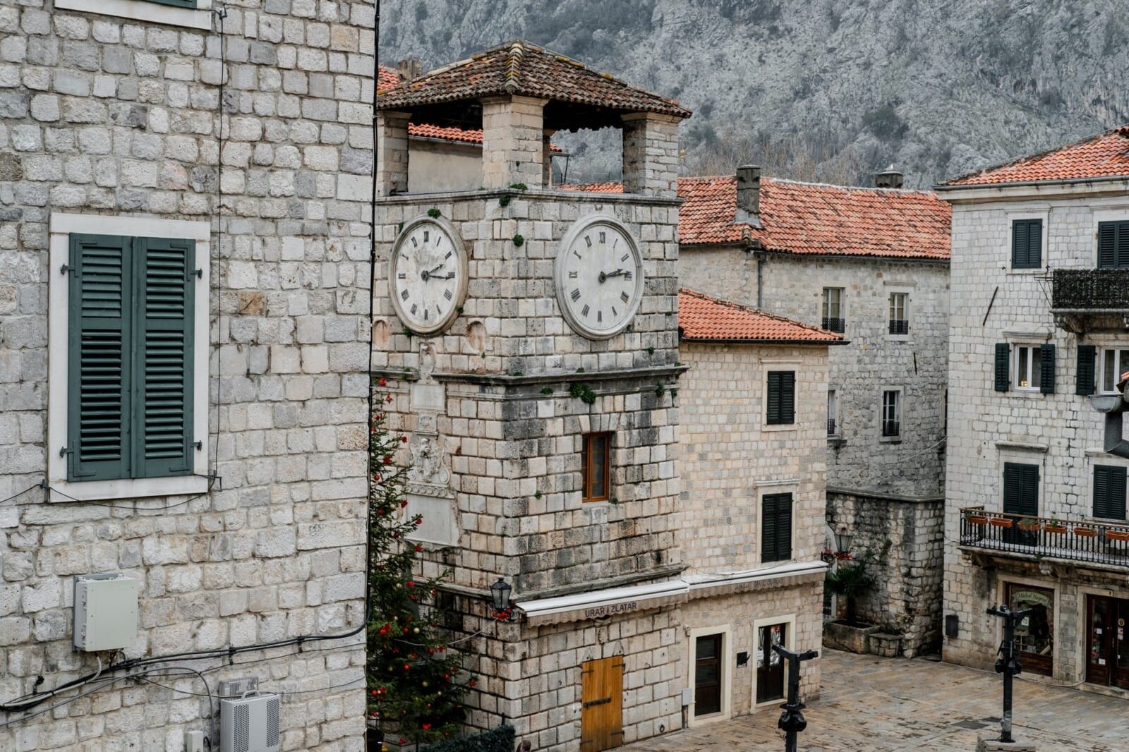 Brick house in the Old town of Kotor, Montenegro