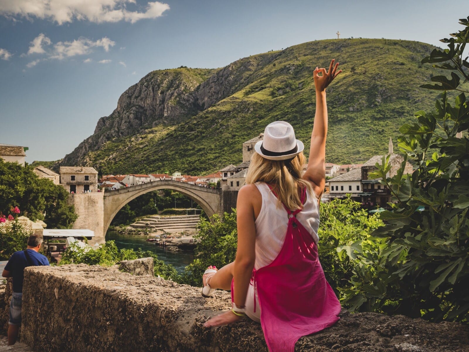 Girl travels to Mostar