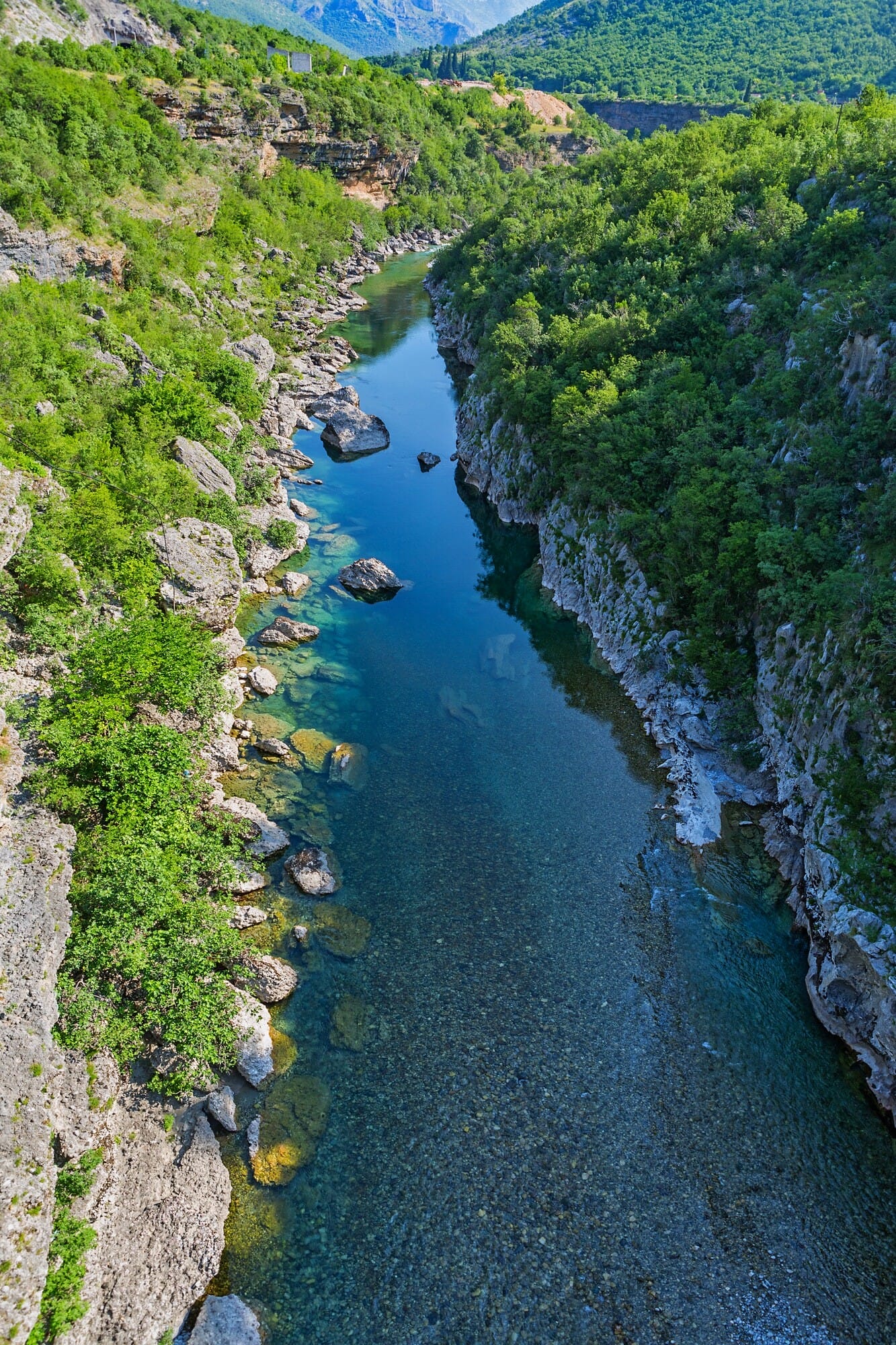 Moraca river canyon in Montenegro