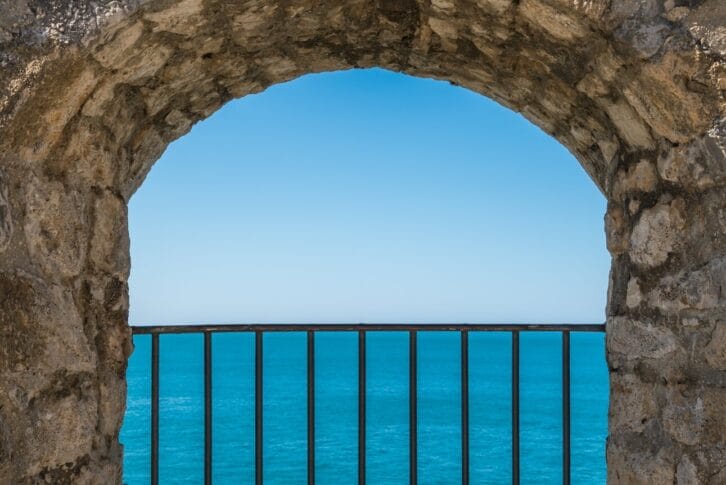 Window to the blue sea