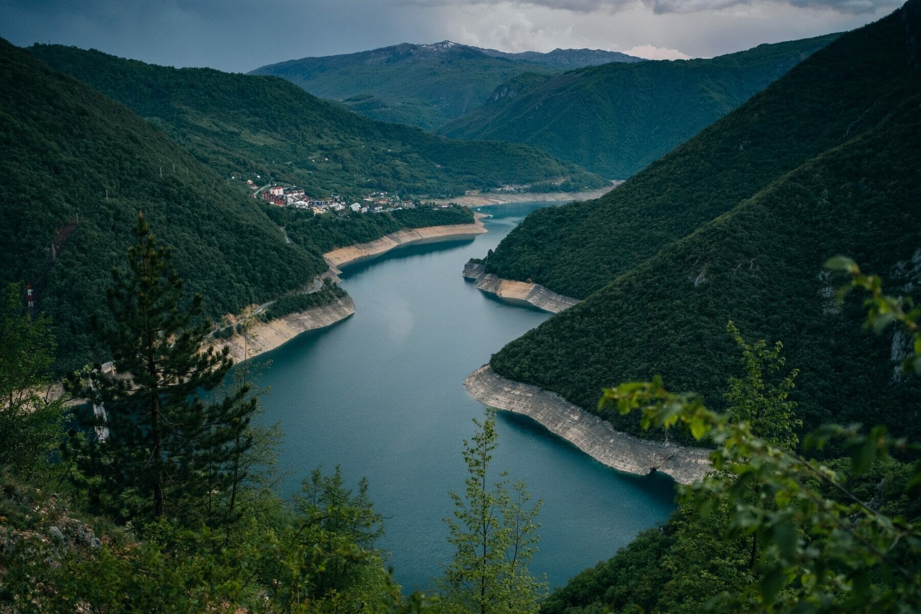 River Piva in the evening, Montenegro
