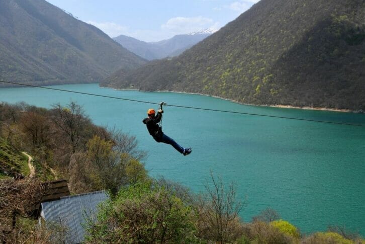 ZipLine - Pluzine over Piva Lake
